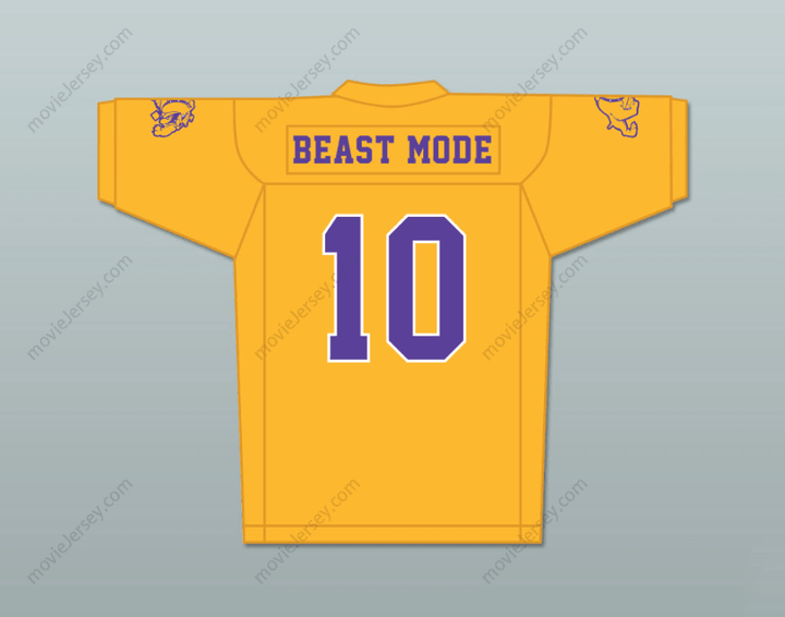 CUSTOM MARSHAWN BEAST MODE LYNCH 10 TECHNICAL FOOTBALL JERSEY INCLUDES Top Stitched S-6XL
