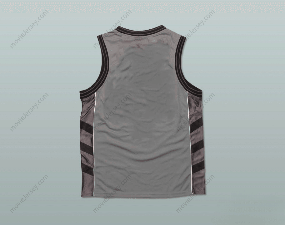 CUSTOM ANY Name Number PLAIN BASKETBALL JERSEY GREY-BLACK-WHITE Top Stitched S-6XL