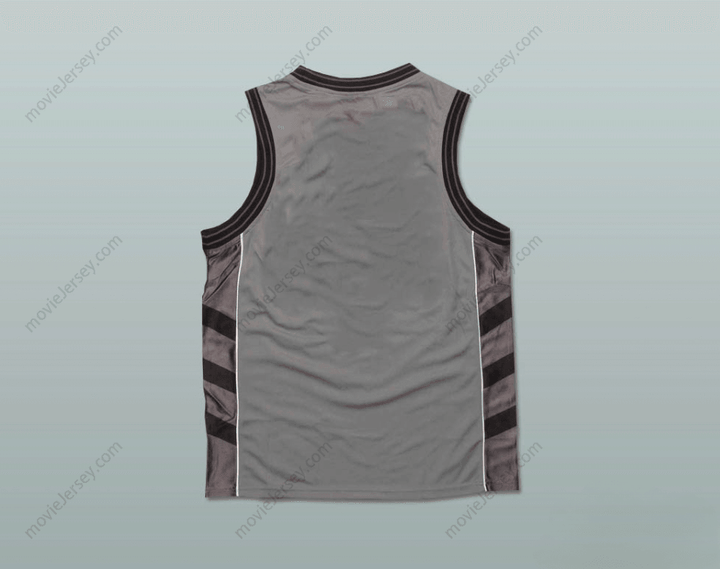 CUSTOM ANY Name Number PLAIN BASKETBALL JERSEY GREY-BLACK-WHITE Top Stitched S-6XL