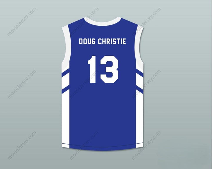 CUSTOM ANY Name Number DOUG CHRISTIE 13 BLUE BASKETBALL JERSEY DENNIS RODMAN'S BIG BANG IN PYONGYANG Top Stitched S-6XL