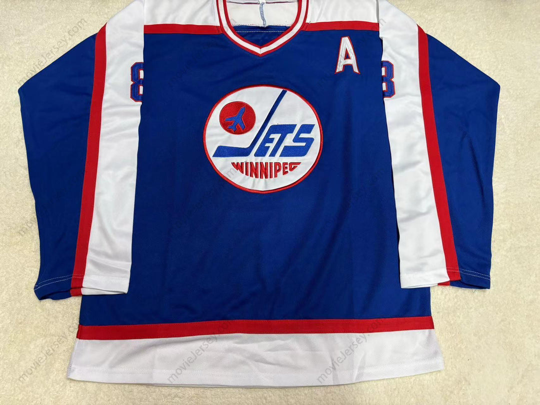 Custom Any Name Number RANDY CARLYLE 8 WINNIPEG JETS HOCKEY JERSEY Stitched Top Stitched S-6XL