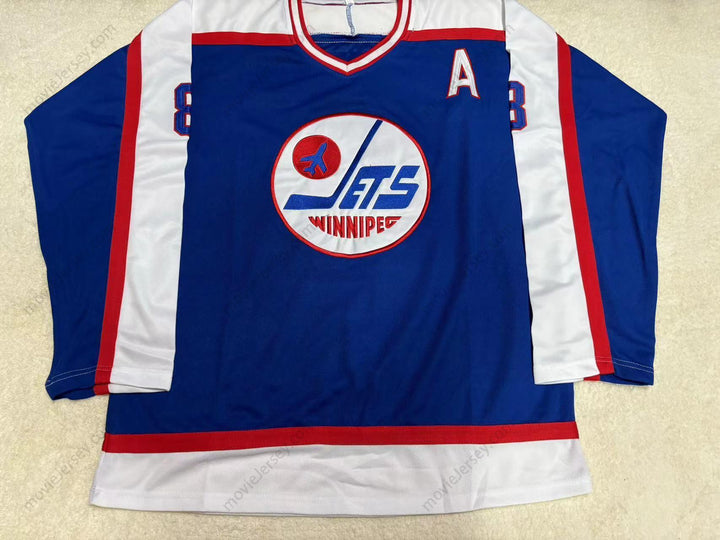 Custom Any Name Number RANDY CARLYLE 8 WINNIPEG JETS HOCKEY JERSEY Stitched Top Stitched S-6XL