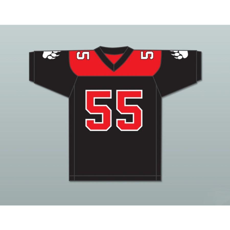 CUSTOM ANY Name Number B.J. CAINE 55 MINNVILLE HIGH SCHOOL GRIZZLIES Football Jersey Top Stitched S-6XL