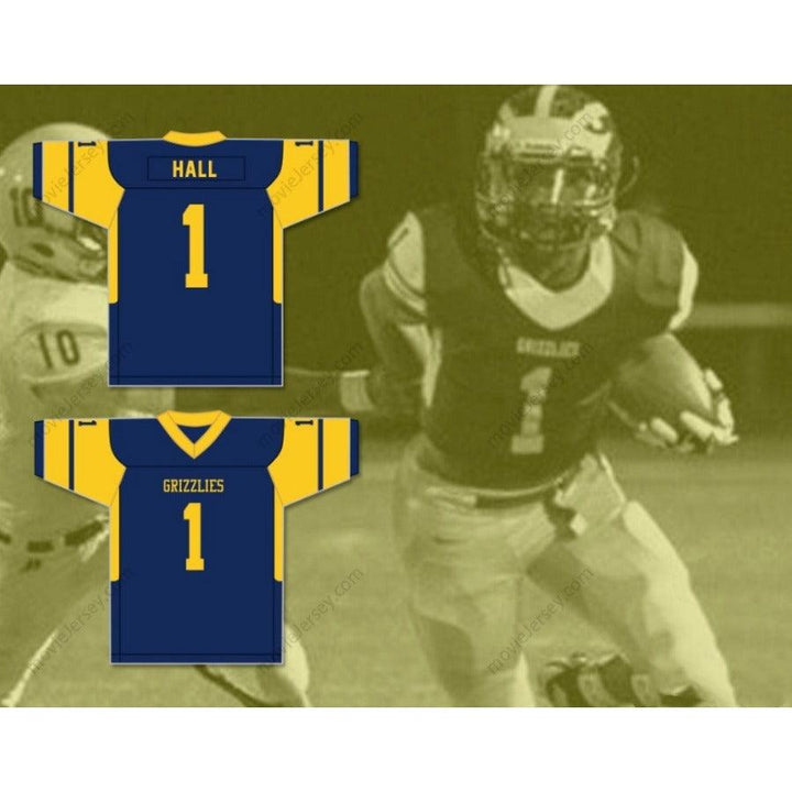 CUSTOM ANY Name Number BREECE HALL 1 WICHITA NORTHWEST HIGH SCHOOL GRIZZLIES Football Jersey Top Stitched S-6XL