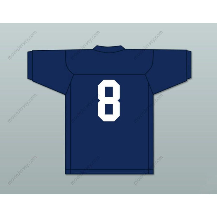 CUSTOM ANY Name Number BLUE DEVILS AZEEZ OJULARI 8 MARIETTA HIGH SCHOOL NAVY BLUE Football Jersey Top Stitched S-6XL