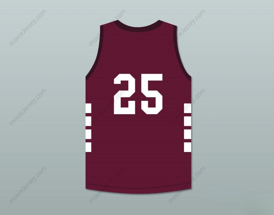 CUSTOM ANY Name Number PLAYER 25 BRISTOL CENTRAL RAMS MAROON BASKETBALL JERSEY Top Stitched S-6XL