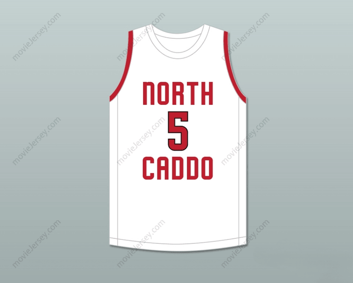 CUSTOM ANY Name Number ROBERT WILLIAMS III 5 NORTH CADDO HIGH SCHOOL TITANS WHITE BASKETBALL JERSEY 1 Top Stitched S-6XL
