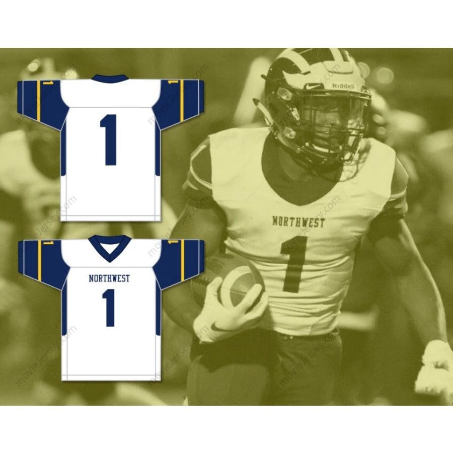 CUSTOM ANY Name Number BREECE HALL 1 WICHITA NORTHWEST HIGH SCHOOL GRIZZLIES Football Jersey Top Stitched S-6XL