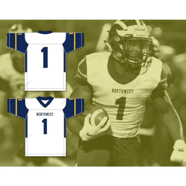 CUSTOM ANY Name Number BREECE HALL 1 WICHITA NORTHWEST HIGH SCHOOL GRIZZLIES Football Jersey Top Stitched S-6XL