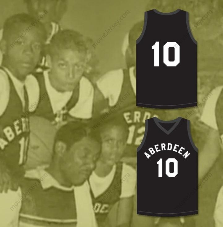 CUSTOM ANY Name Number ALLEN IVERSON 10 ABERDEEN ELEMENTARY SCHOOL BLACK BASKETBALL JERSEY Top Stitched S-6XL