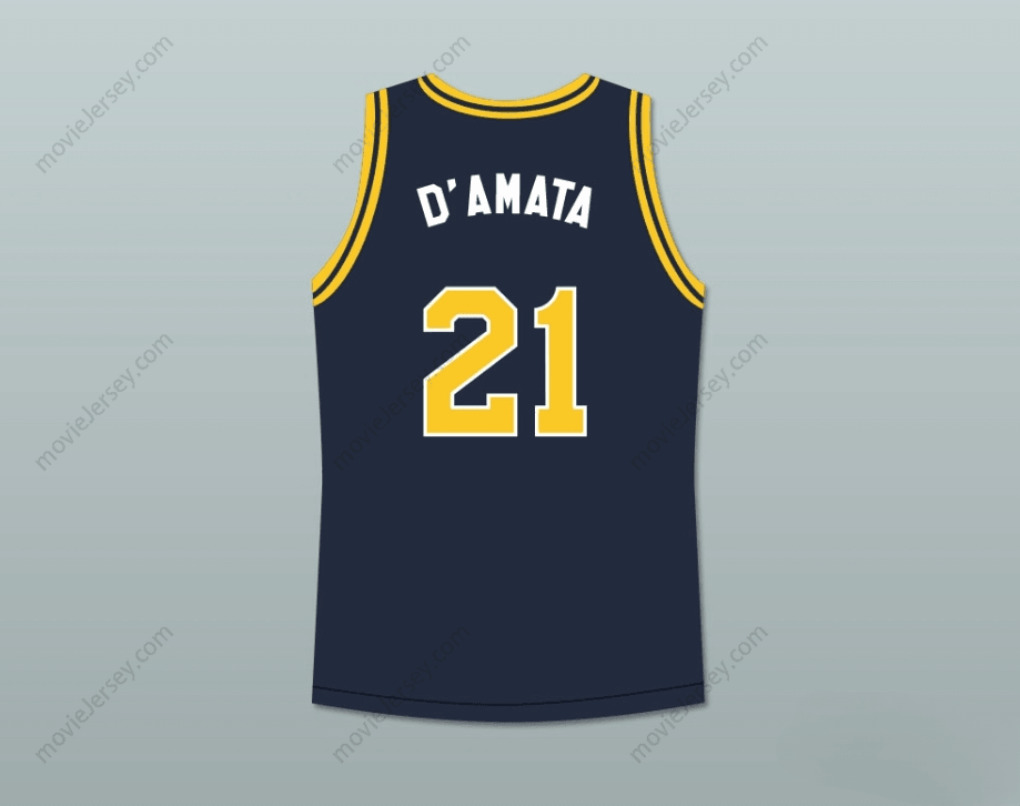 CUSTOM ANY Name Number HANG TIME VINCE D'AMATA 21 DEERING TORNADOS HIGH SCHOOL BASKETBALL JERSEY Top Stitched S-6XL