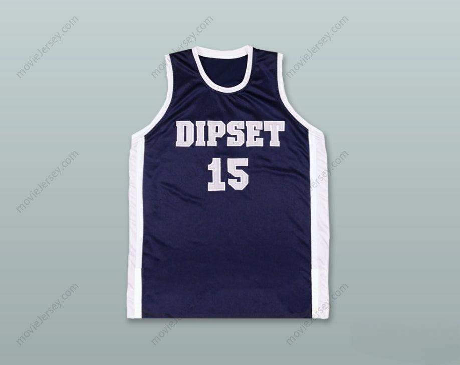 CUSTOM ANY Name Number DIPSET 15 NAVY BLUE BASKETBALL JERSEY Top Stitched S-6XL