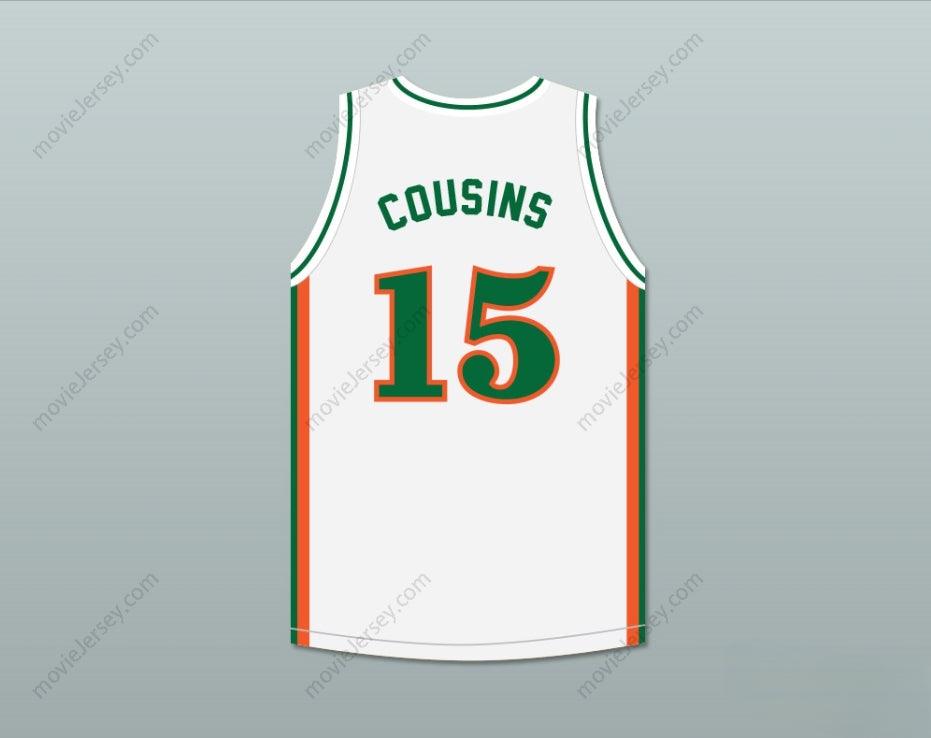 CUSTOM ANY Name Number DEMARCUS COUSINS 15 LEFLORE HIGH SCHOOL RATTLERS WHITE BASKETBALL JERSEY Top Stitched S-6XL