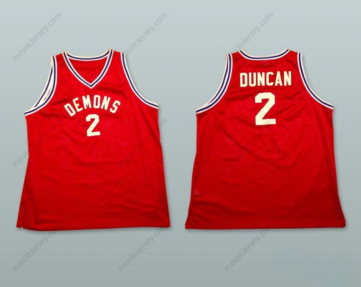 CUSTOM ANY Name Number TIM DUNCAN 2 DEMONS BASKETBALL JERSEY Top Stitched S-6XL