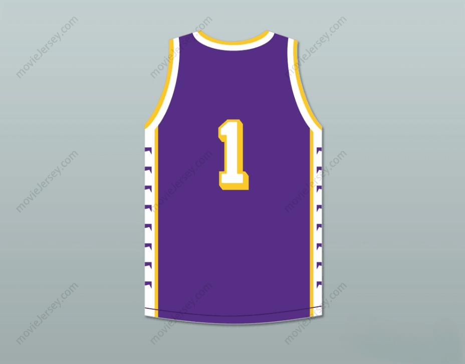 CUSTOM ANY Name Number CHRIS BOSH 1 LINCOLN HIGH SCHOOL  TIGERS PURPLE BASKETBALL JERSEY 1 Top Stitched S-6XL