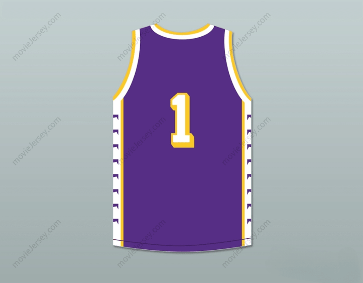 CUSTOM ANY Name Number CHRIS BOSH 1 LINCOLN HIGH SCHOOL  TIGERS PURPLE BASKETBALL JERSEY 1 Top Stitched S-6XL