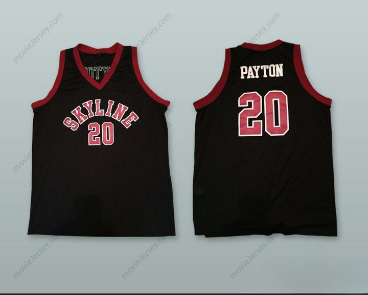 CUSTOM ANY Name Number GARY PAYTON 20 SKYLINE HIGH SCHOOL BASKETBALL JERSEY BLACK Top Stitched S-6XL