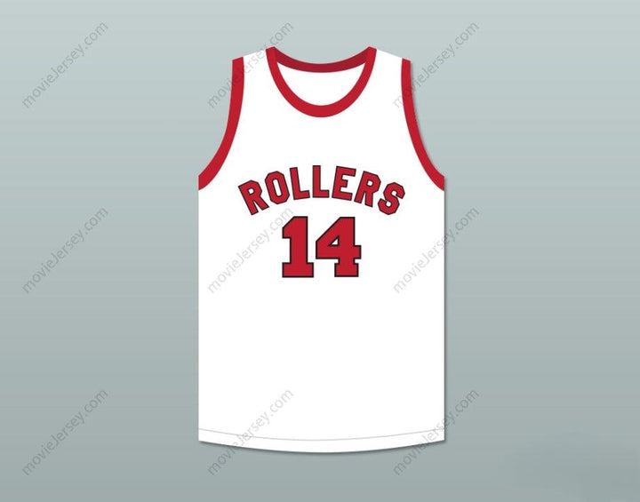 CUSTOM ANY Name Number  GEORGE NOSTRAND 14 PROVIDENCE STEAMROLLERS WHITE BASKETBALL JERSEY 3 Top Stitched S-6XL