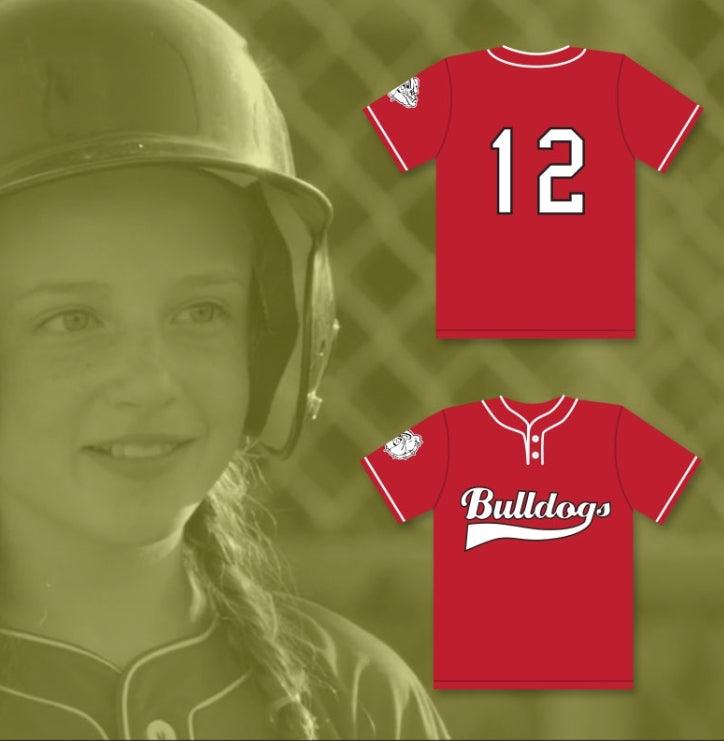 Custom Any Name Number KENDRICKS 12 BULLDOGS BASEBALL JERSEY HOME RUN Top Stitched S-6XL
