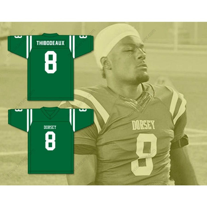 CUSTOM ANY Name Number KAYVON THIBODEAUX 8 SUSAN MILLER DORSEY HIGH SCHOOL DONS Football Jersey Top Stitched S-6XL