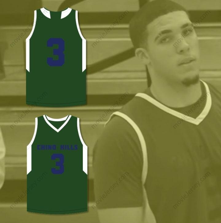 CUSTOM ANY Name Number LIANGELO BALL 3   HIGH SCHOOL HUSKIES GREEN BASKETBALL JERSEY Top Stitched S-6XL