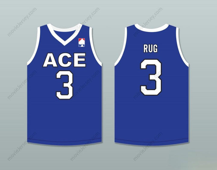 CUSTOM ANY Name Number RUG 3 ACE FAMILY CHARITY BLUE BASKETBALL JERSEY Top Stitched S-6XL