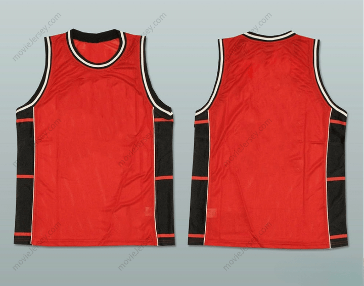 CUSTOM ANY Name Number PLAIN BASKETBALL JERSEY RED-BLACK-WHITE Top Stitched S-6XL