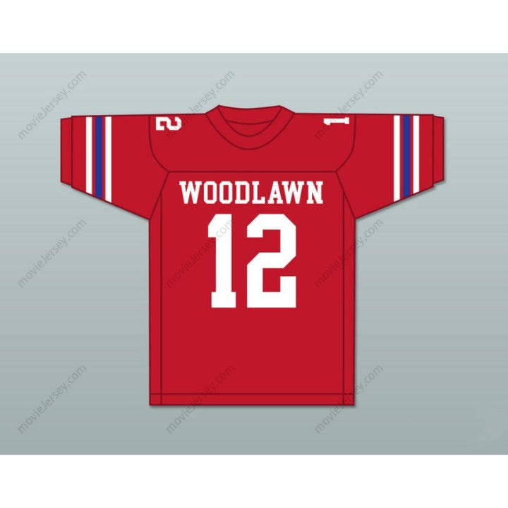 CUSTOM WOODLAWN TERRY BRADSHAW 12 HIGH SCHOOL RED FOOTBALL JERSEY Stitched S-6XL