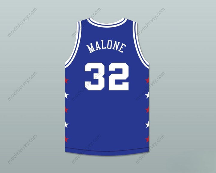 CUSTOM ANY Name Number KARL MALONE 32 MAGIC JOHNSON ALL STAR GAME BLUE BASKETBALL JERSEY 1989 MIDSUMMER NIGHT'S MAGIC CHARITY EVENT Top Stitched S-6XL