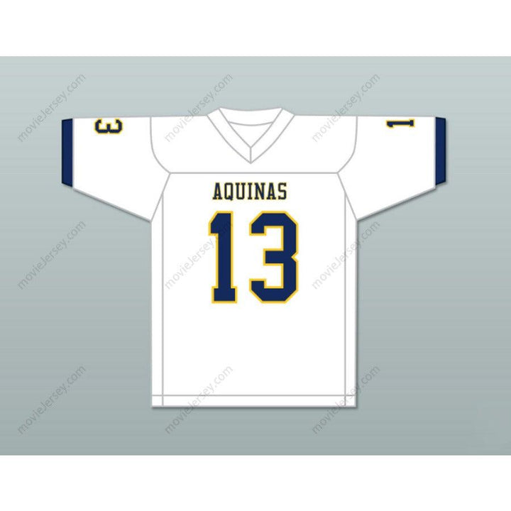CUSTOM ANY Name Number ASANTE SAMUEL JR. 13   AQUINAS HIGH SCHOOL RAIDERS Top Stitched S-6XL