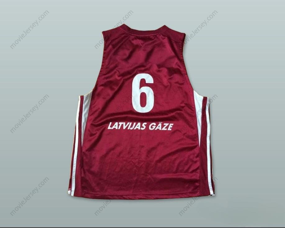 CUSTOM ANY Name Number LATVIJA 6 NATIONAL TEAM MAROON BASKETBALL JERSEY Top Stitched S-6XL