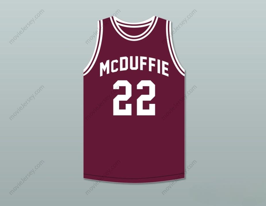 CUSTOM ANY Name Number LARRY NANCE 22 MCDUFFIE HIGH SCHOOL FIGHTING SCOTS MAROON BASKETBALL JERSEY Top Stitched S-6XL