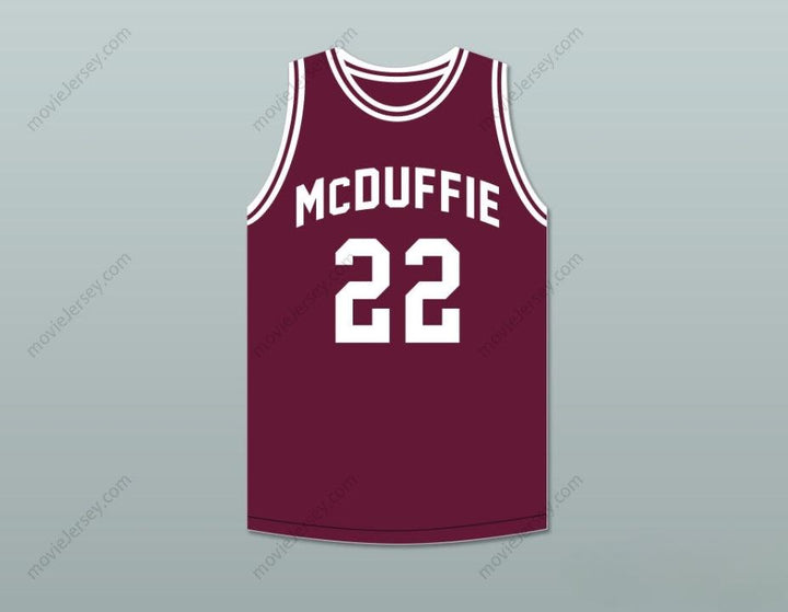 CUSTOM ANY Name Number LARRY NANCE 22 MCDUFFIE HIGH SCHOOL FIGHTING SCOTS MAROON BASKETBALL JERSEY Top Stitched S-6XL