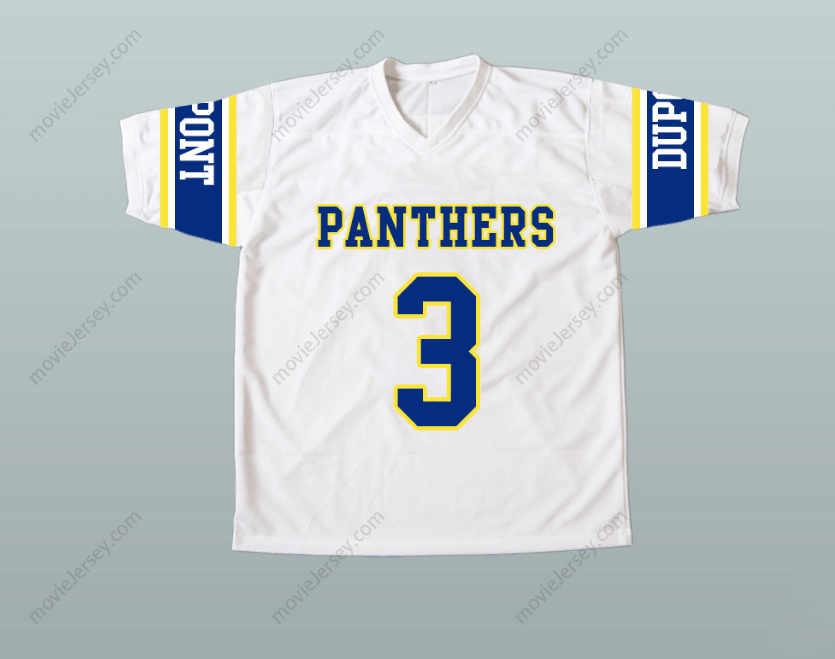 CUSTOM ANY Name Number RANDY 3 MOSS DUPONT PANTHERS HIGH SCHOOL FOOTBALL JERSEY Top Stitched S-6XL