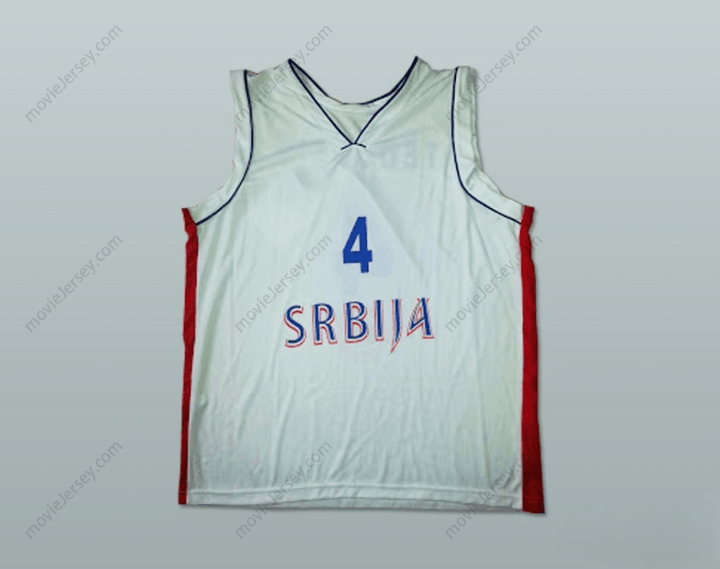 CUSTOM ANY Name Number MILOS TEODOSIC 4 SERBIA BASKETBALL JERSEY STITCH SEWN Top Stitched S-6XL