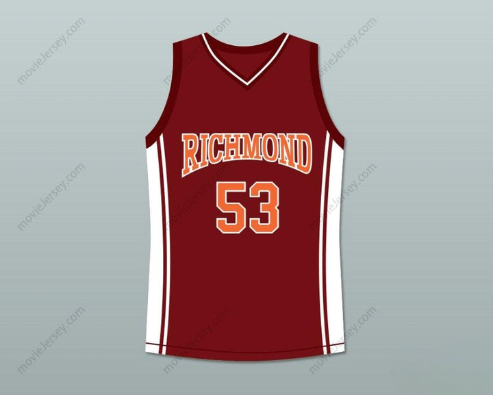 CUSTOM ANY Name Number JUNIOR BATTLE 53 RICHMOND OILERS HOME BASKETBALL JERSEY COACH Top Stitched S-6XL