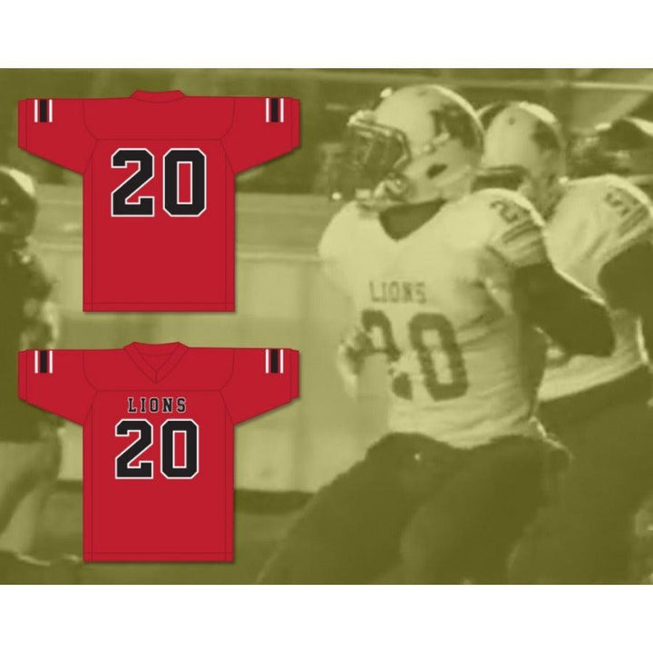 CUSTOM ANY Name Number CJ REAVIS 20 EMCC LIONS FOOTBALL JERSEY INCLUDES PATCHES Top Stitched S-6XL