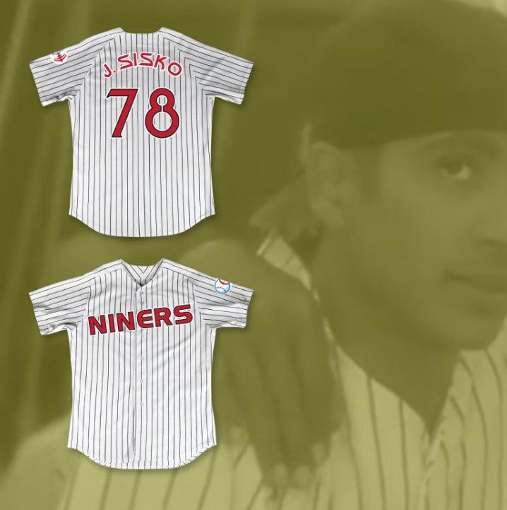 Custom Any Name Number JAKE SISKO 78 DEEP SPACE NINERS WHITE PINSTRIPED BASEBALL JERSEY Top Stitched S-6XL