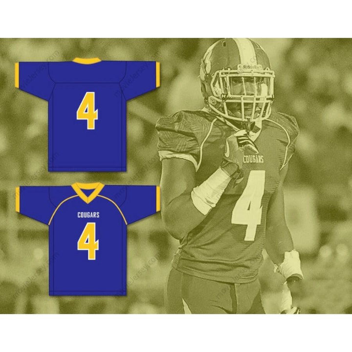 CUSTOM ANY Name Number QUAY WALKER 4 CRISP COUNTY HIGH SCHOOL COUGARS Football Jersey Top Stitched S-6XL