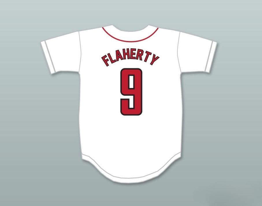 Custom Any Name Number JACK FLAHERTY 9  -WESTLAKE SCHOOL WOLVERINES WHITE BASEBALL JERSEY 4 Top Stitched S-6XL