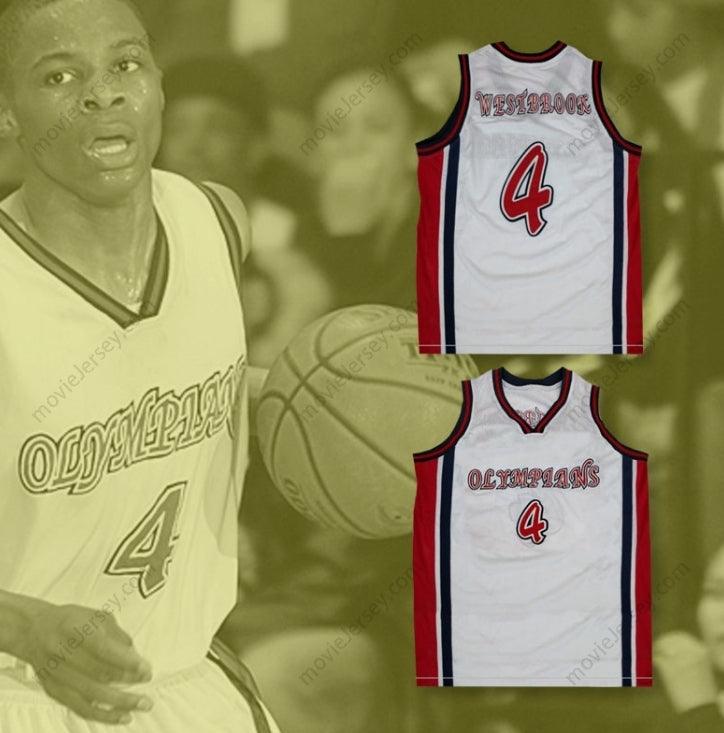 CUSTOM ANY Name Number RUSSELL WESTBROOK 4 LEUZINGER HIGH SCHOOL OLYMPIANS BASKETBALL JERSEY Top Stitched S-6XL