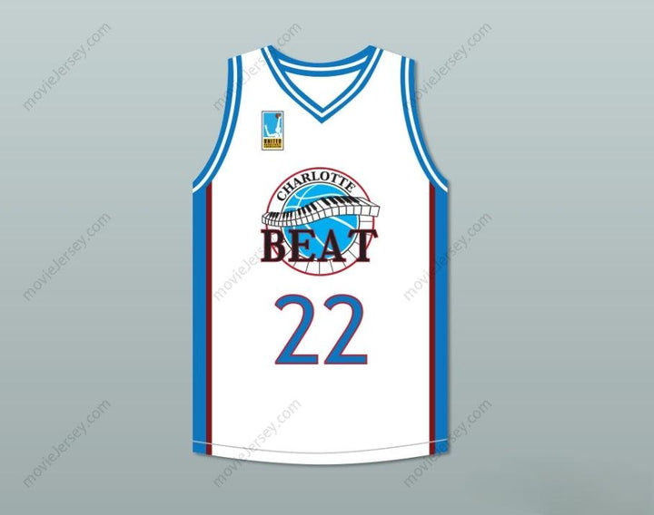 CUSTOM ANY Name Number RASHEED WALLACE WHITLEY 22 CHARLOTTE BEAT AWAY BASKETBALL JERSEY WITH UBA PATCH JUWANNA MANN Top Stitched S-6XL