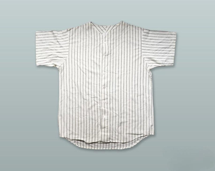 Custom Any Name Number 2 LEGIT WHITE PINSTRIPED BASEBALL JERSEY Top Stitched S-6XL