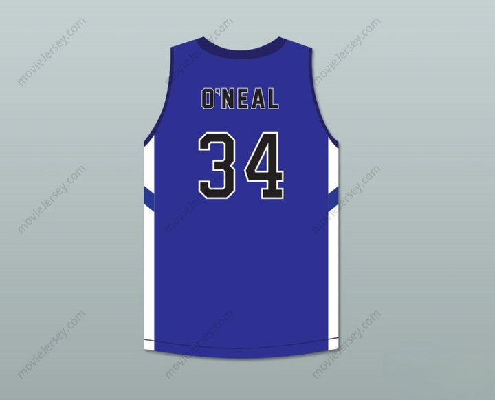 CUSTOM ANY Name Number SHAREEF O'NEAL 34 WINDWARD SCHOOL WILDCATS BLUE BASKETBALL JERSEY 2 Top Stitched S-6XL