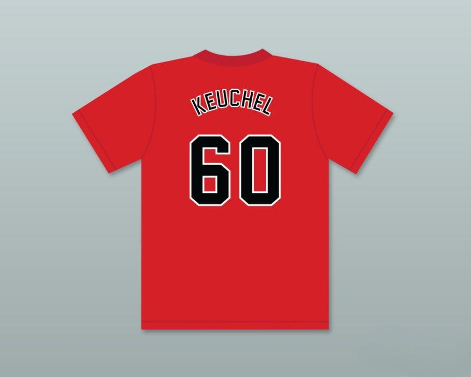 Custom Any Name Number  KEUCHEL 60 BISHOP KELLEY HIGH SCHOOL COMETS RED BASEBALL JERSEY 2 Top Stitched S-6XL