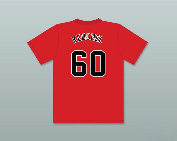 Custom Any Name Number  KEUCHEL 60 BISHOP KELLEY HIGH SCHOOL COMETS RED BASEBALL JERSEY 2 Top Stitched S-6XL