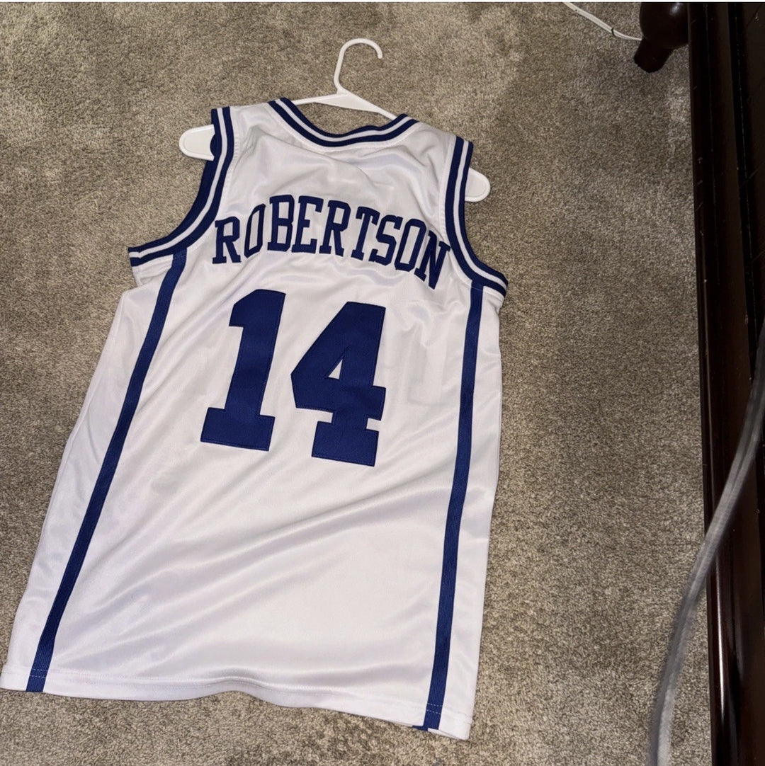 CUSTOM ANY Name Number OSCAR ROBERTSON 14  ROYALS White BASKETBALL JERSEY Top Stitched S-6XL