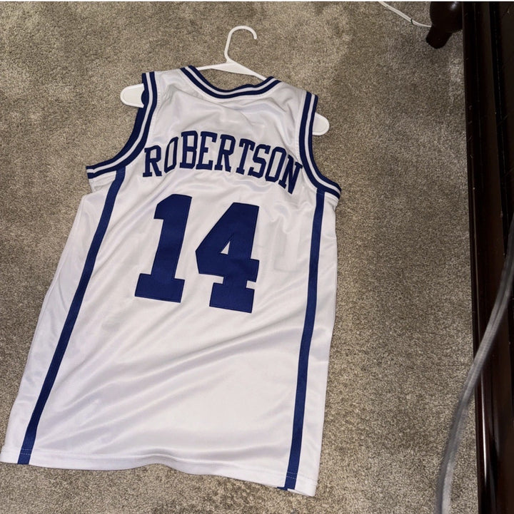CUSTOM ANY Name Number OSCAR ROBERTSON 14  ROYALS White BASKETBALL JERSEY Top Stitched S-6XL