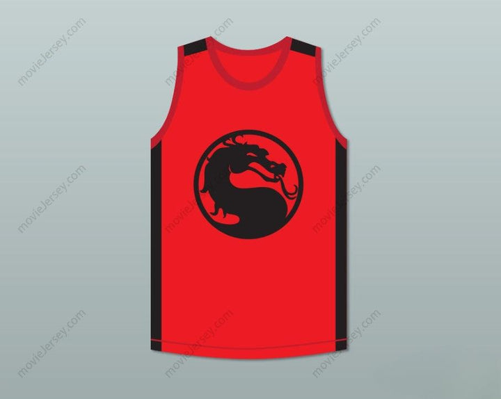 CUSTOM ANY Name Number BRUCE LEROY GREEN 85 THE LAST DRAGON RED MORTAL KOMBAT JERSEY Top Stitched S-6XL