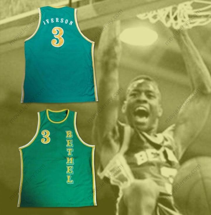 CUSTOM ANY Name Number ALLEN IVERSON BETHEL HIGH SCHOOL BASKETBALL JERSEY NEW Top Stitched S-6XL